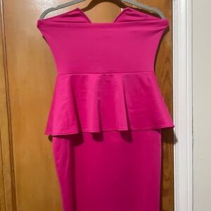 Elegant Pink Off-Shoulder Dress